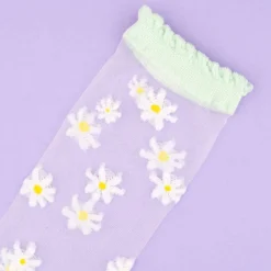 Cheap Chaussettes transparentes Pâquerette Chaussettes Transparentes