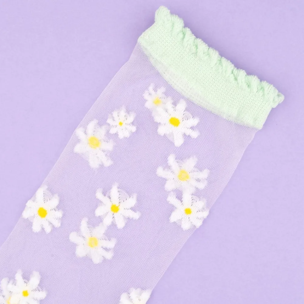 Cheap Chaussettes transparentes Pâquerette Chaussettes Transparentes