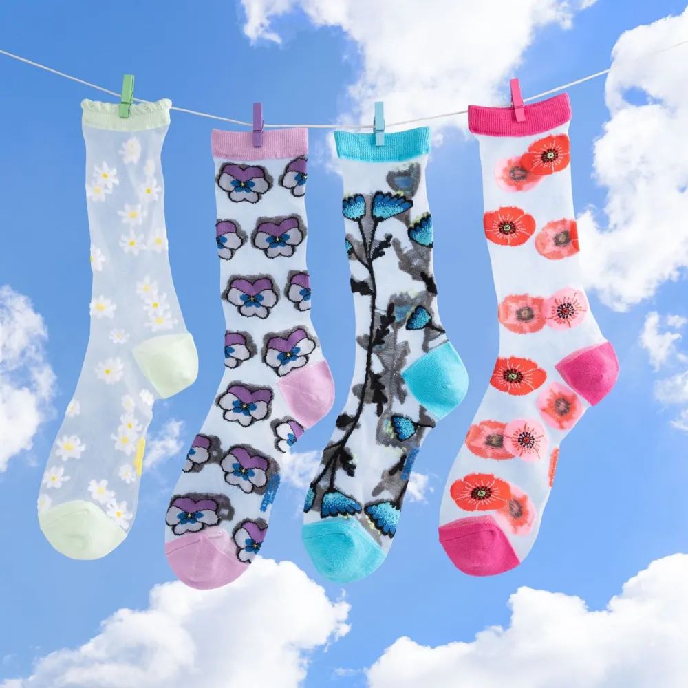 Cheap Chaussettes transparentes Pâquerette Chaussettes Transparentes