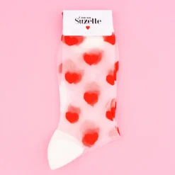 Hot Chaussettes transparentes Coeur Chaussettes Transparentes