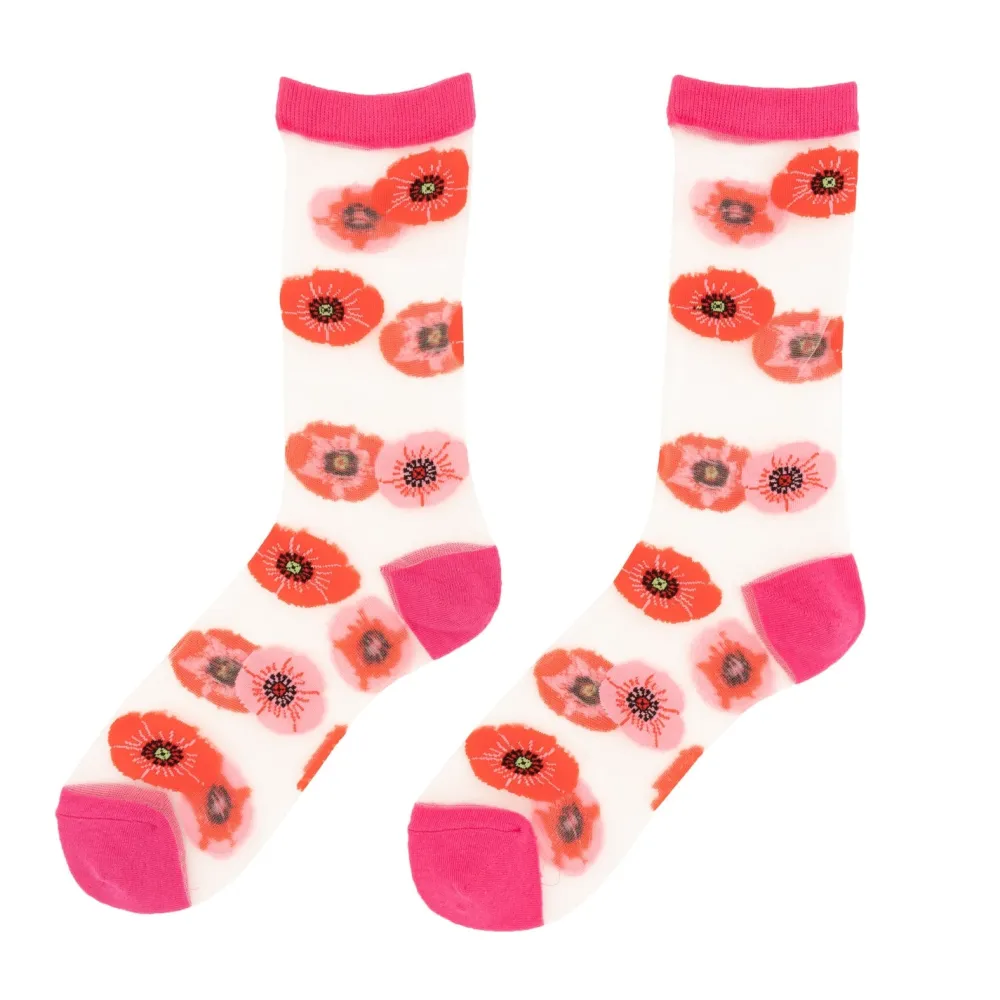 Discount Chaussettes transparentes Coquelicot Chaussettes Transparentes