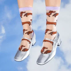 Fashion Chaussettes transparentes Teckel Chaussettes Transparentes