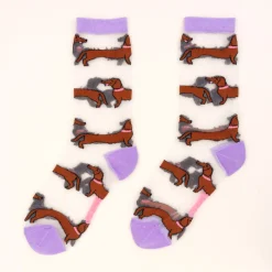 Fashion Chaussettes transparentes Teckel Chaussettes Transparentes
