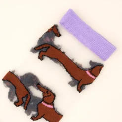 Fashion Chaussettes transparentes Teckel Chaussettes Transparentes