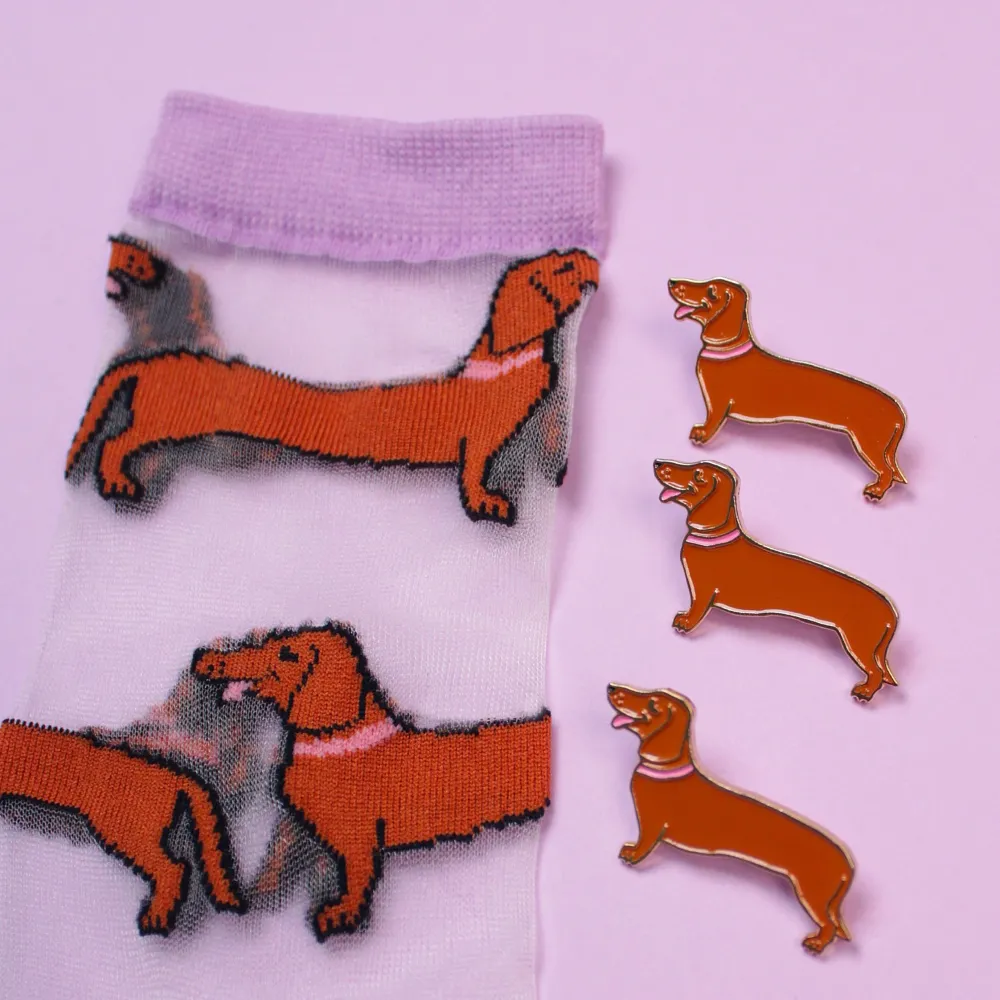 Fashion Chaussettes transparentes Teckel Chaussettes Transparentes