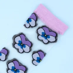 New Chaussettes transparentes Pensée Mauve Chaussettes Transparentes