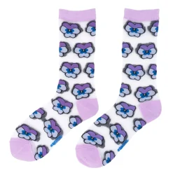 New Chaussettes transparentes Pensée Mauve Chaussettes Transparentes