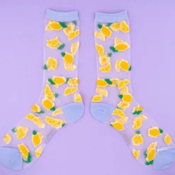 Clearance Chaussettes transparentes Citron Chaussettes Transparentes
