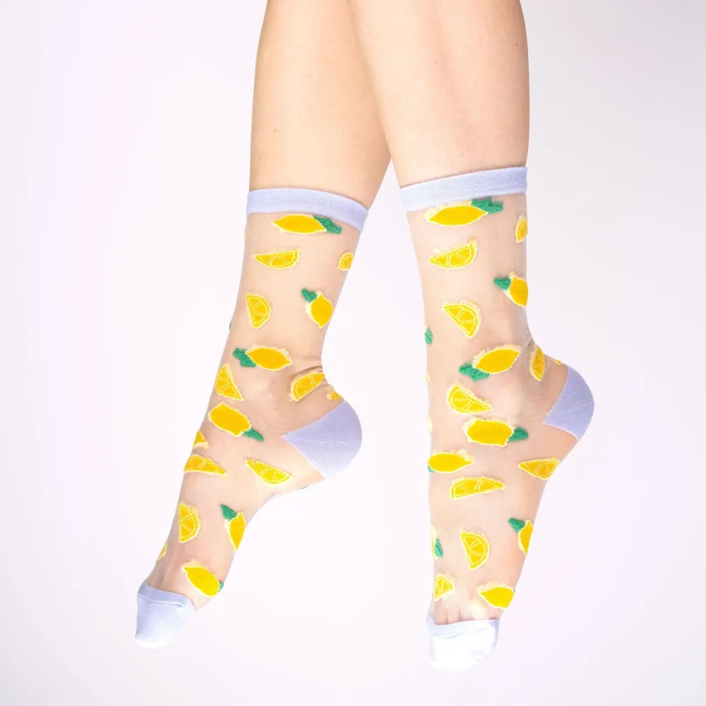 Clearance Chaussettes transparentes Citron Chaussettes Transparentes