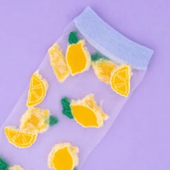 Clearance Chaussettes transparentes Citron Chaussettes Transparentes