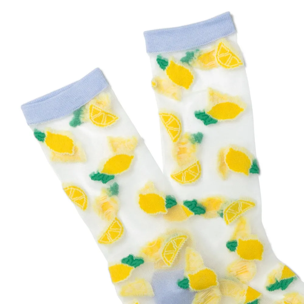 Clearance Chaussettes transparentes Citron Chaussettes Transparentes
