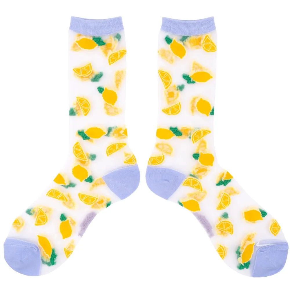 Clearance Chaussettes transparentes Citron Chaussettes Transparentes