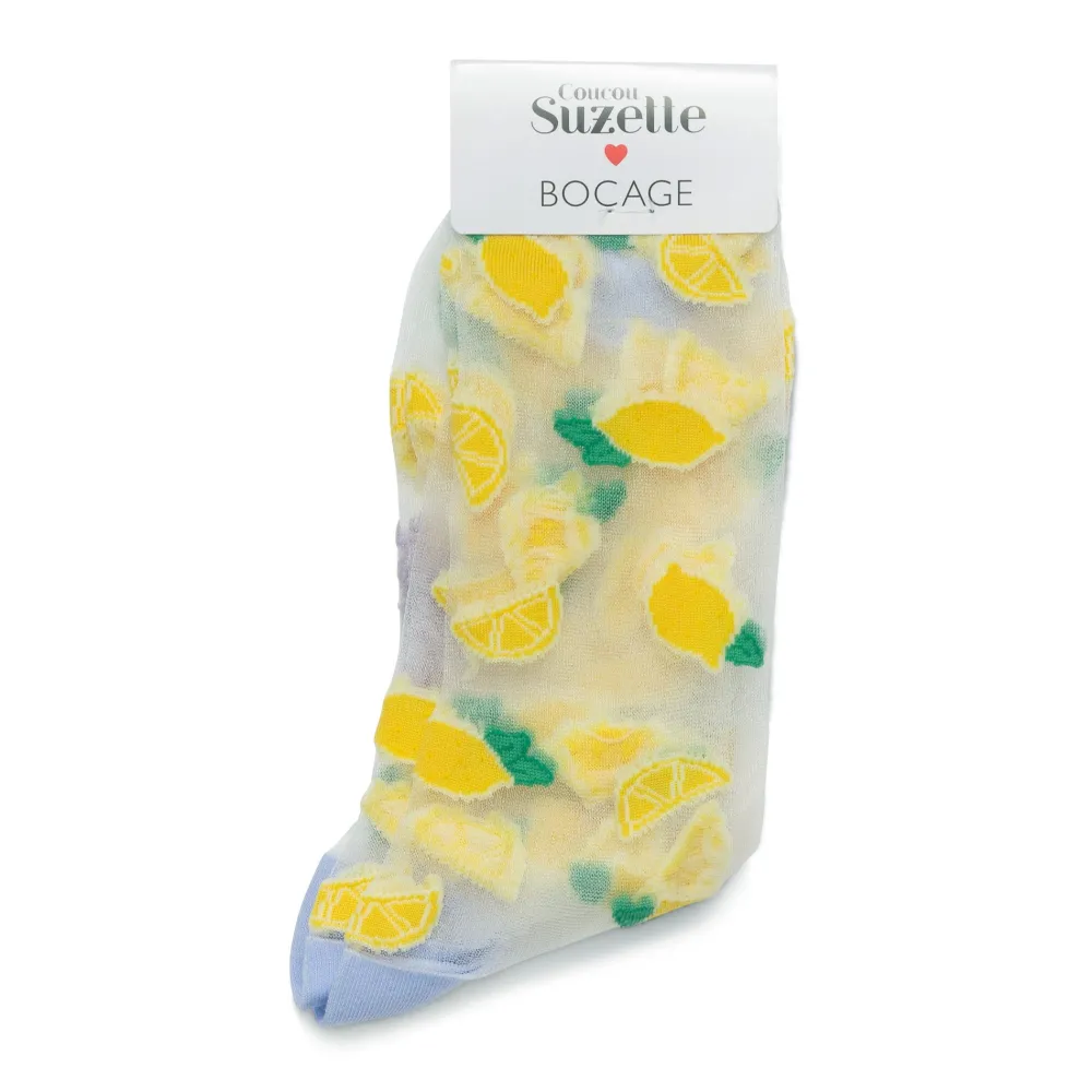 Clearance Chaussettes transparentes Citron Chaussettes Transparentes
