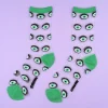 Fashion Chaussettes transparentes Oeil - Vert Chaussettes Transparentes