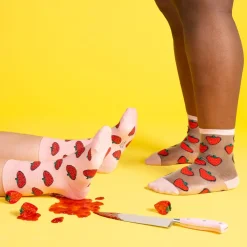 Shop Chaussettes transparentes Fraise Chaussettes Transparentes