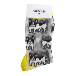 Sale Chaussettes transparentes Bouledogue Chaussettes Transparentes