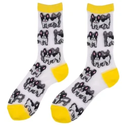 Sale Chaussettes transparentes Bouledogue Chaussettes Transparentes