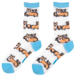 Fashion Chaussettes transparentes Corgi Chaussettes Transparentes