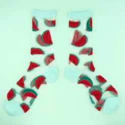 New Chaussettes transparentes Pastèque Chaussettes Transparentes