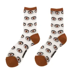 Clearance Chaussettes transparentes Oeil - Marron Chaussettes Transparentes