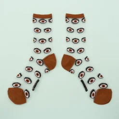 Clearance Chaussettes transparentes Oeil - Marron Chaussettes Transparentes