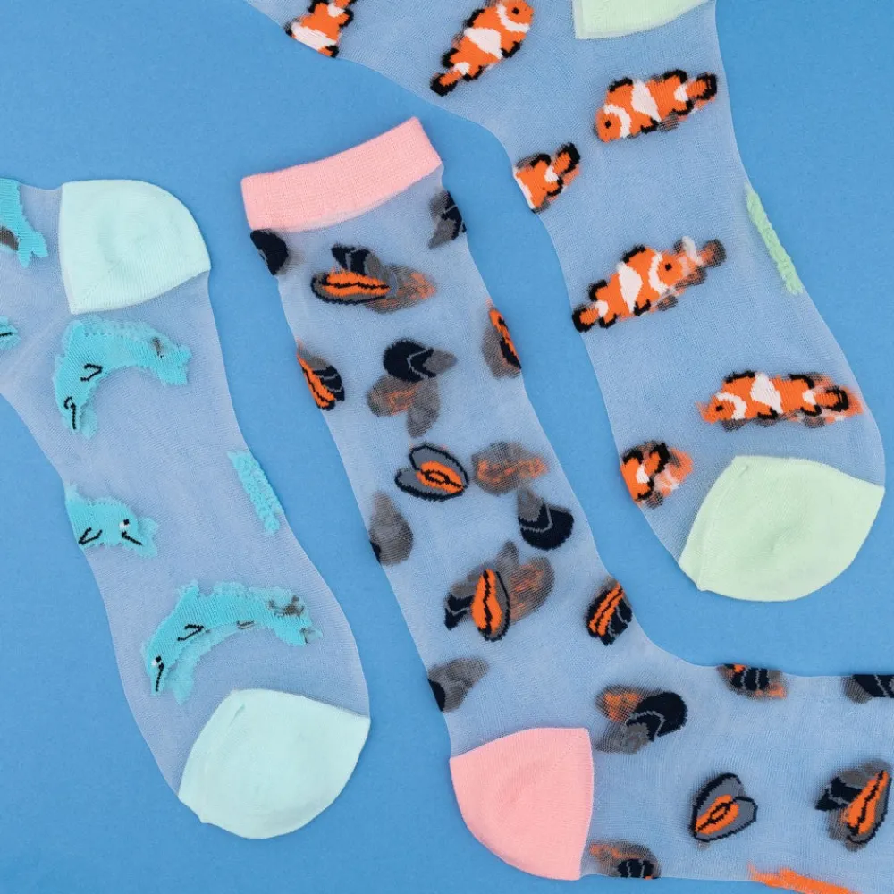Flash Sale Chaussettes Transparentes Poisson Clown Chaussettes Transparentes