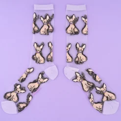 Flash Sale Chaussettes transparentes Chihuahua Chaussettes Transparentes