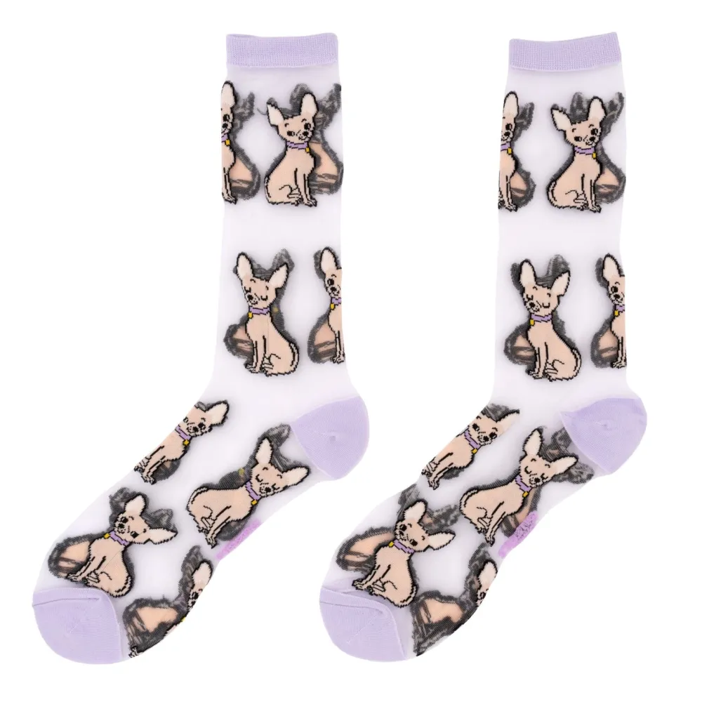 Flash Sale Chaussettes transparentes Chihuahua Chaussettes Transparentes