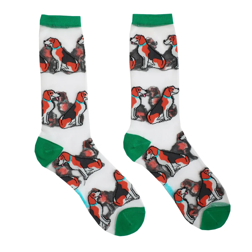 Store Chaussettes transparentes Beagle Chaussettes Transparentes