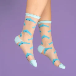 Shop Chaussettes Transparentes Dauphin Chaussettes Transparentes