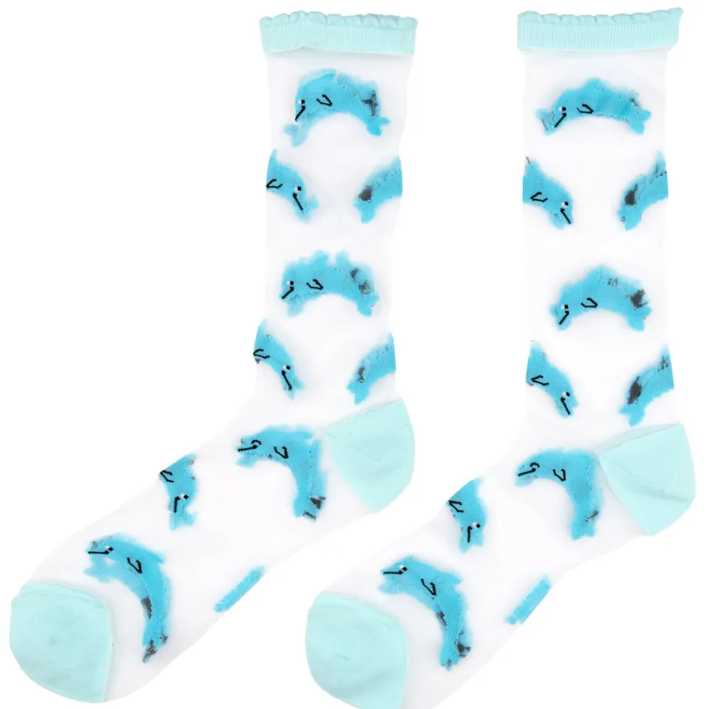 Shop Chaussettes Transparentes Dauphin Chaussettes Transparentes
