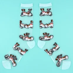 Best Sale Chaussettes transparentes Jack Russel Chaussettes Transparentes