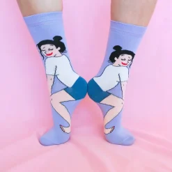 Online Chaussettes Twerk - Blanc Chaussettes Coton