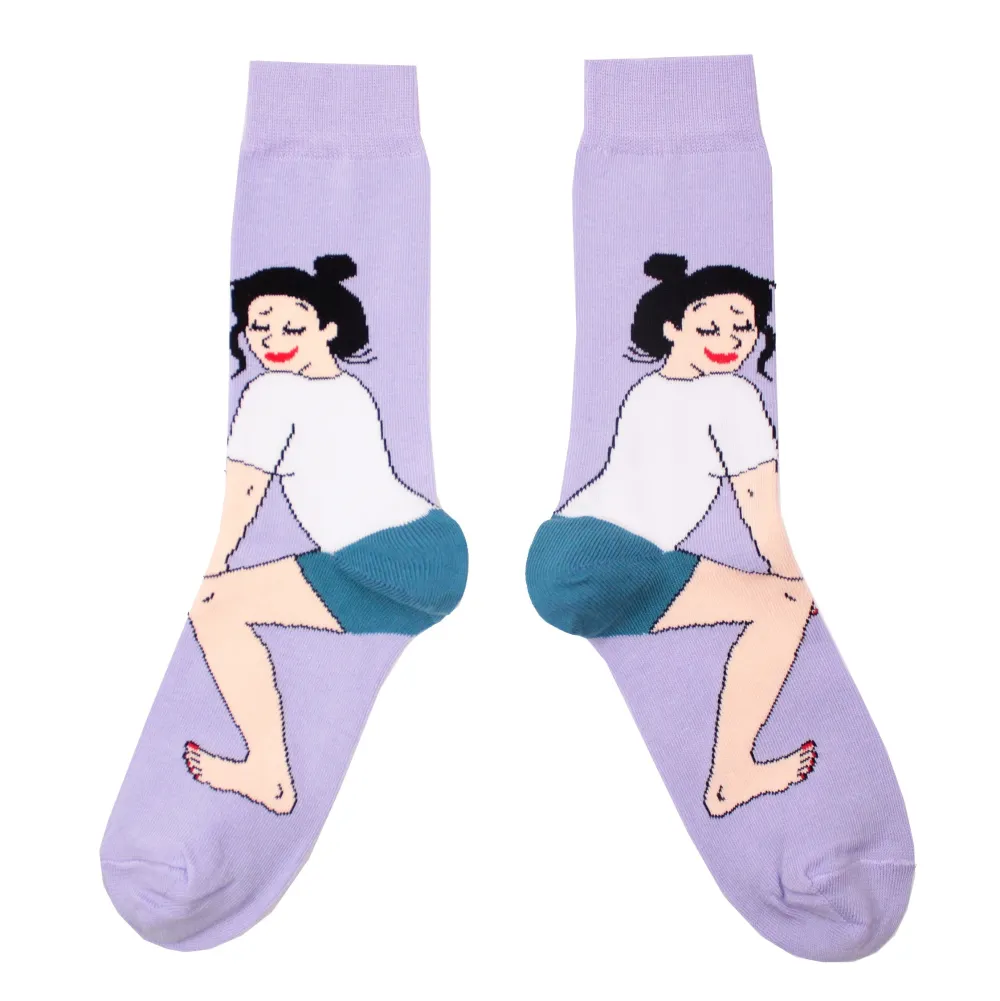 Online Chaussettes Twerk - Blanc Chaussettes Coton