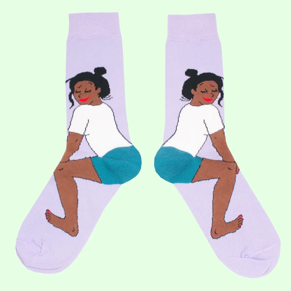 Hot Chaussettes Twerk - Noir Chaussettes Coton