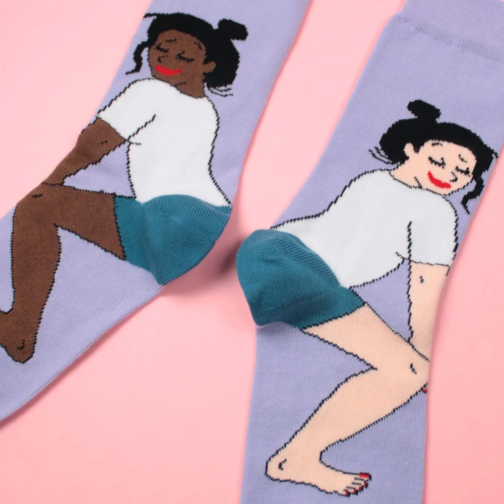 Hot Chaussettes Twerk - Noir Chaussettes Coton