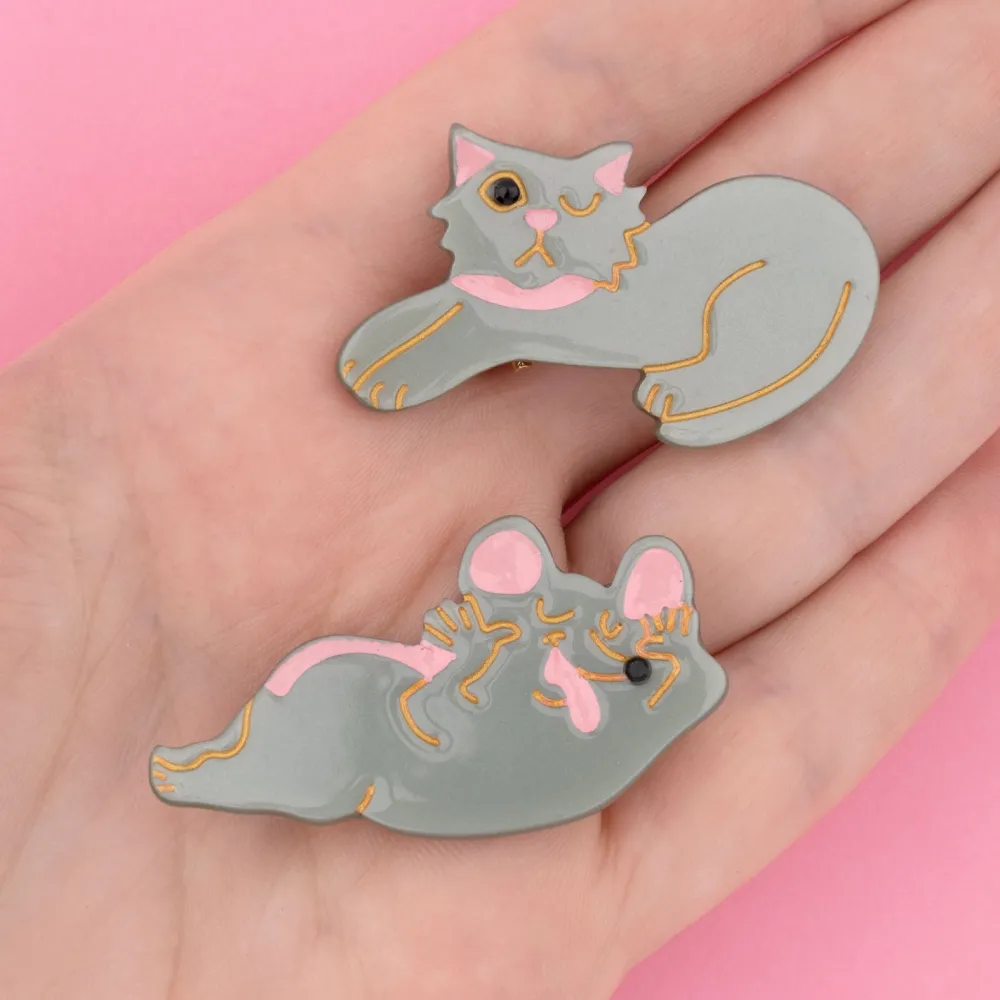 Sale Duo barrettes Chat & Souris Nananère Barrettes
