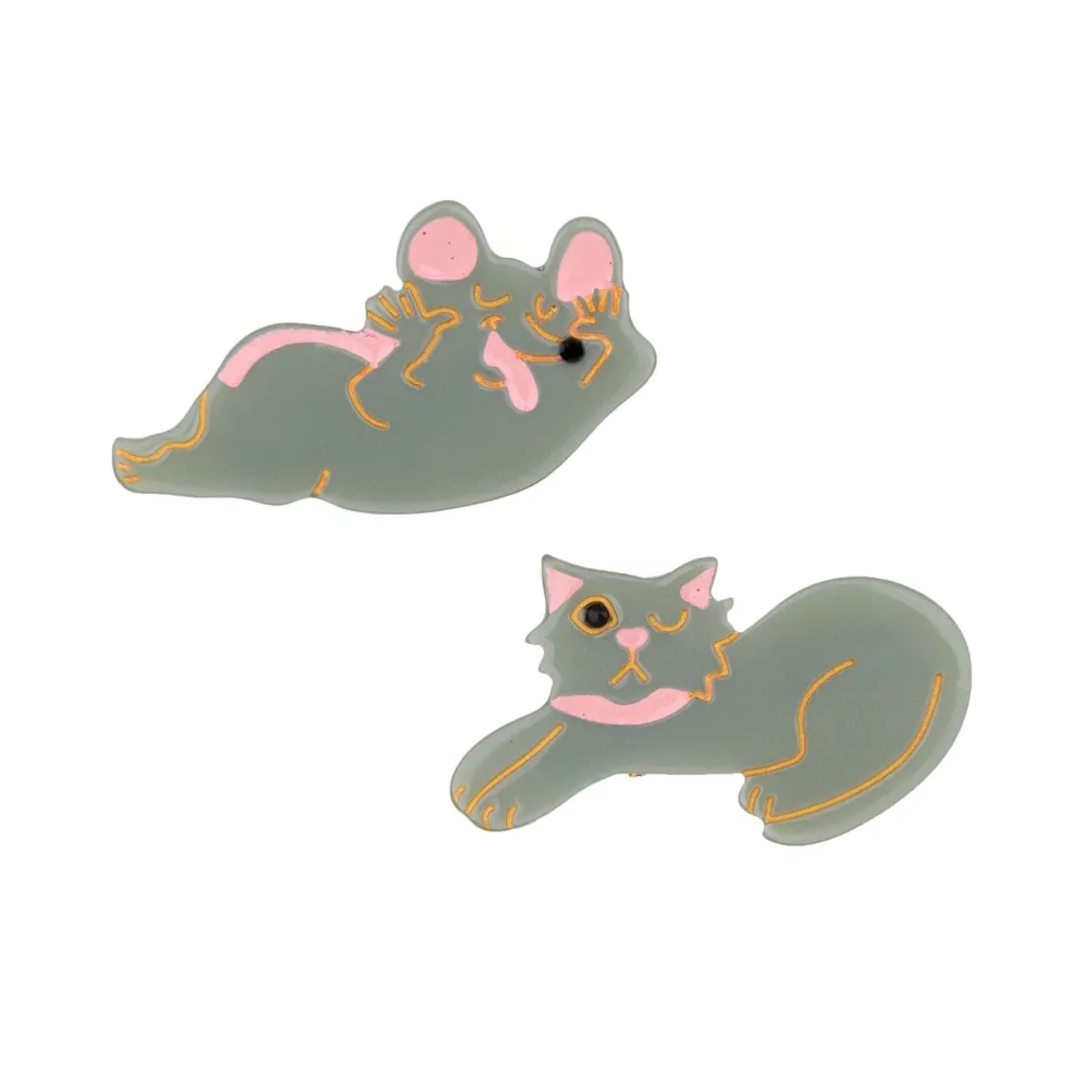 Sale Duo barrettes Chat & Souris Nananère Barrettes