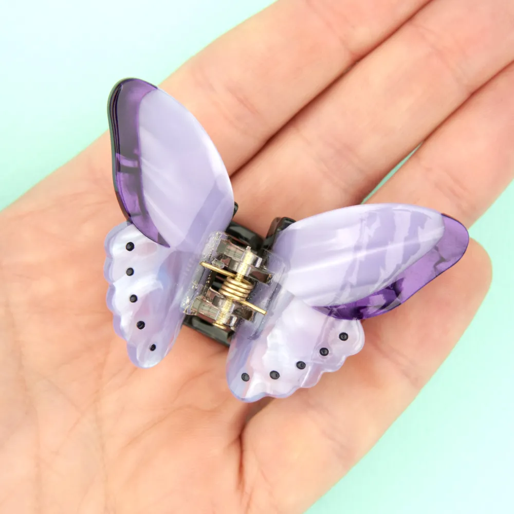 Best Mini pince à cheveux Papillon Mauve Mini Pinces À Cheveux