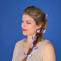 Best Mini pince à cheveux Papillon Mauve Mini Pinces À Cheveux