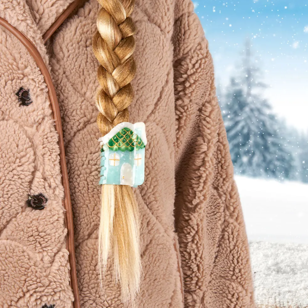 Flash Sale Pince à cheveux Maison enneigée Pinces À Cheveux