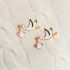 Clearance Pin's Cigogne - Bébé Blanc Pin's