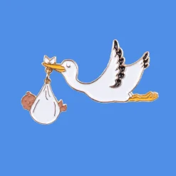 Flash Sale Pin's Cigogne - Bébé Noir Pin's