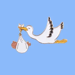 Flash Sale Pin's Cigogne - Bébé Noir Pin's