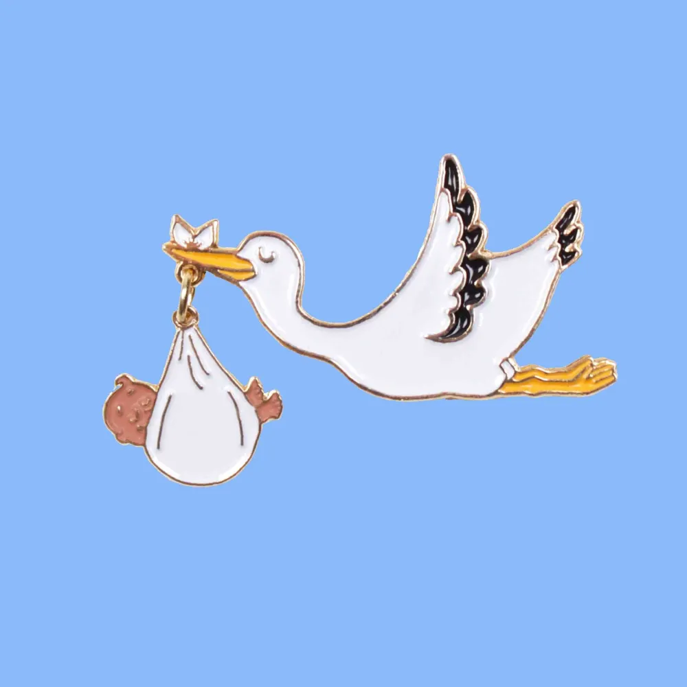 Flash Sale Pin's Cigogne - Bébé Noir Pin's