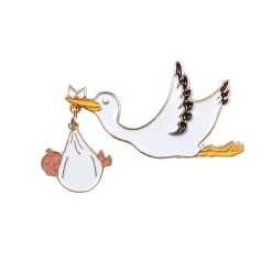 Flash Sale Pin's Cigogne - Bébé Noir Pin's