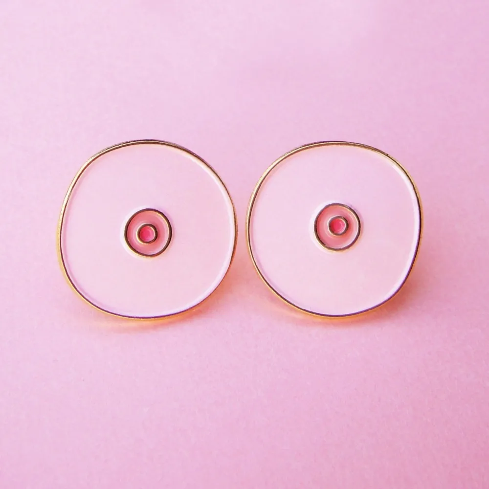 Online Pin's Seins - Blanc Pin's