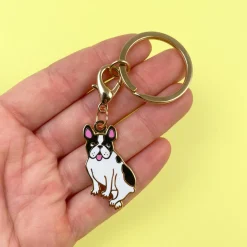 Discount Porte-clé - Médaille Bouledogue Porte-clés