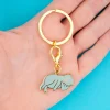Best Porte-clé - Médaille Chat Gris Porte-clés
