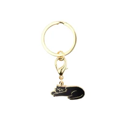 Online Porte-clé - Médaille Chat Noir Porte-clés